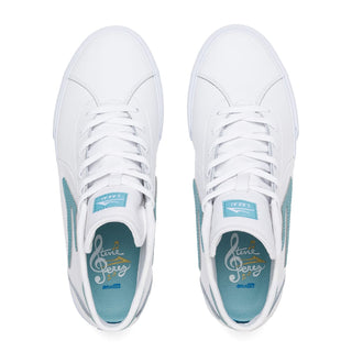 Lakai Skateboard Shoes Flaco II Mid White/Nile Leather