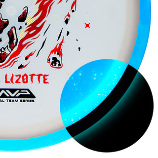 Axiom Disc Golf Particle Eclipse Fireball Simon Lizotte 2025 Halloween SE Distance Driver 9/3.5/0/3.5 Indigo Blue/Orange Lime 173 grams