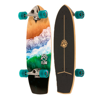 Flow Surf Skate Cruiser Skateboard Complete Wave 29 10" x 29"
