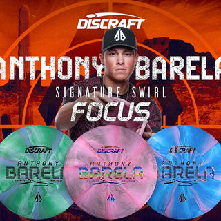 Discraft Disc Golf Anthony Barela Swirl CT Focus Putter 2/2/-1/2 Dark Yellow Pink/Black 170-172g