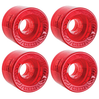Independent Skateboard Trucks Stage 11 169 (9.125") Polished Silver Trucks - Globe Retro Flex 58mm 78a Wheels Clear Red - Abec 7 Bearings