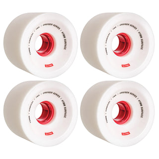 Paris Longboard Trucks V2 180mm 50Â° Raw Polished + Globe Conical 70mm 78a Wheels White/Red + Abec 7 Bearings