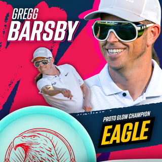 Innova Disc Golf Star Team Tour Series Gregg Barsby Proto Glow Champion Eagle 7/4/-1/3 Pink/Rainbow 173 grams