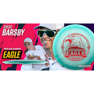 Innova Disc Golf Star Team Tour Series Gregg Barsby Proto Glow Champion Eagle 7/4/-1/3 Peach/Rainbow 173 grams