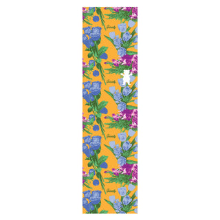 Grizzly Grip Skateboard Griptape Sheet Give em Flowers Yellow 9" x 33"