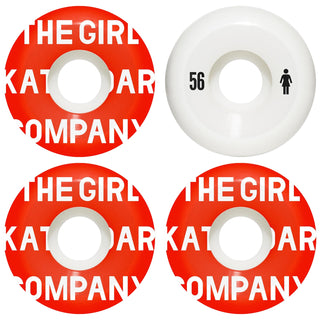 Girl Skateboard Wheels Sans 56mm 99A Conical Shape White