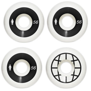 Girl Skateboard Wheels 56mm Internationa OG Conical 99A White