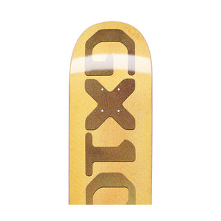 GX1000 Skateboard Deck Team OG Logo Goldish/Green 8.375" x 32.25"