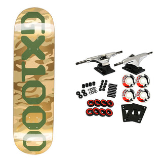 GX1000 Skateboard Complete OG Logo Camo/Green 8.625" x 32.125"