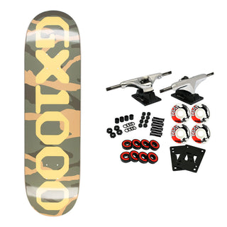 GX1000 Skateboard Complete OG Logo Camo/Yellow 8.5" x 32.125"
