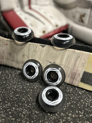 Player's Choice Indoor Roller Hockey Goalie Wheels 10-Pack - 59mm Clear Grey Dual-Pour 74A Hardness