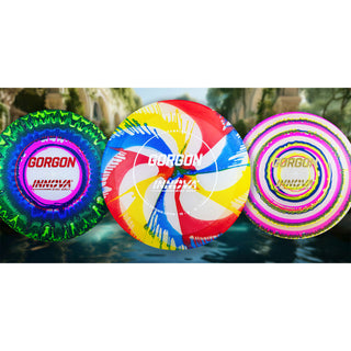 Innova Disc Golf Champion I-Dye Gorgon Distance Driver 10/6/-2/1 Pink Purple Swirl/Holo 173 grams