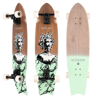 Sector 9 Longboards Gorgon Unagi Kicktail Cruiser 8.75" x 34.5"