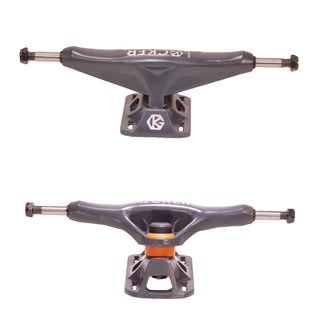 Grind King Skateboard Trucks Locker 2 9.5" Axle Battleship Grey (Pair)
