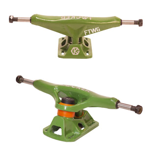 Grind King Skateboard Trucks Locker 2 8.0" Axle Army (Pair)