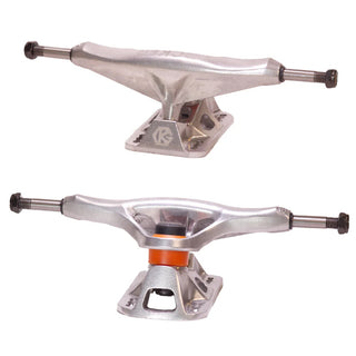 Grind King Skateboard Trucks Locker 2 9.5" Axle Silver (Pair)