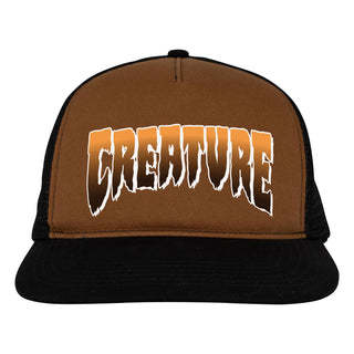 Creature Skateboards Hat Logo Trucker Brown/Black