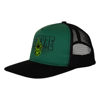 Creature Skateboards Hat Bonehead 2 Relic Mesh Trucker Green