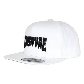 Creature Skateboards Hat Mono Logo Snapback Structured White