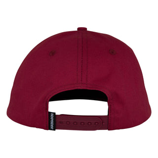 Independent Trucks Hat Bar Logo Snapback Unstructured Burgundy