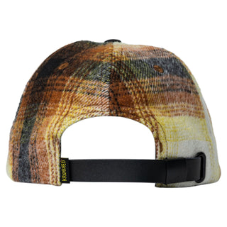 Krooked Skateboards Hat Double OK Script Strapback Flannel/Black Black
