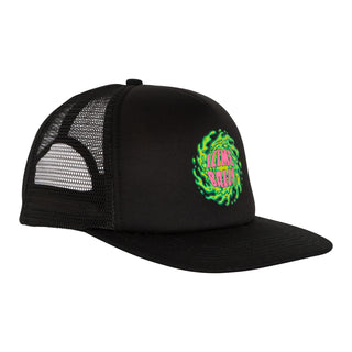 Slime Balls Wheels Hat Logo Mesh Trucker Black/Black