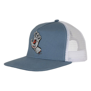 Santa Cruz Skateboards Hat Screaming Hand Front Mesh Trucker Slate Blue