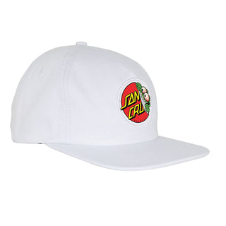 Santa Cruz Skateboards Hat Beware Dot Strapback White