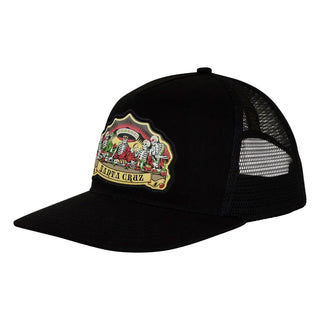 Santa Cruz Skateboards Hat Guzman Dead Diners Snapback Black/Black