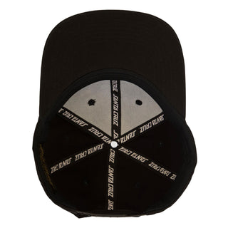 Santa Cruz Skateboards Hat Cruz Label Snapback Black