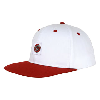 Santa Cruz Skateboards Hat Cruz Label Snapback White/Red