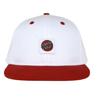 Santa Cruz Skateboards Hat Cruz Label Snapback White/Red