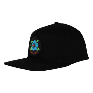 Santa Cruz Skateboards Hat Screaming Hibiscus Snapback Structured Black