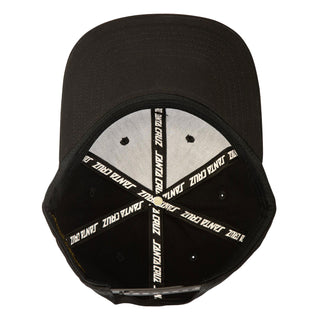Santa Cruz Skateboards Hat Simplified Wave Dot Snapback Structured Black