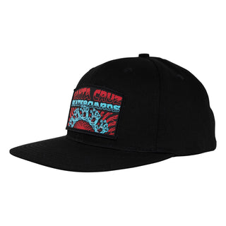 Santa Cruz Skateboard Hat Screaming Connect Snapback Black