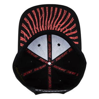 Santa Cruz Skateboard Hat Screaming Connect Snapback Black