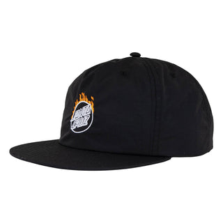 Santa Cruz Skateboards Hat Minimal Burnt Opus Snapback Unstructured Black