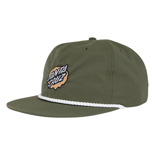 Santa Cruz Skateboards Hat Slime Dot Snapback Unstructured Army/White