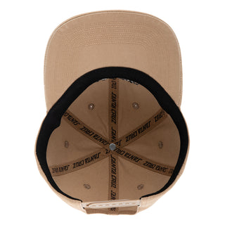 Santa Cruz Skateboards Hat Razor Arch Strip Snapback Tan