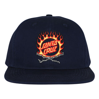 Santa Cruz Skateboards Hat Forging Dot Snapback Navy