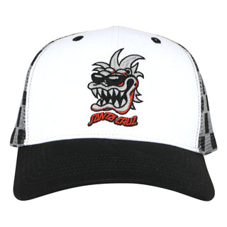 Santa Cruz Skateboards Hat SC Gremlin Mesh Trucker White/Checker