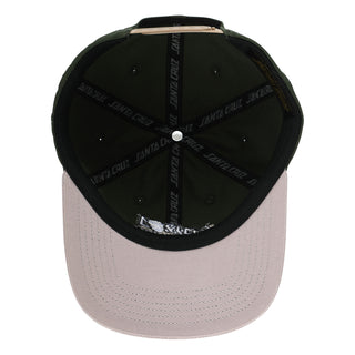 Santa Cruz Skateboards Hat Pay Off Stack Strip Snapback Forest/Grey