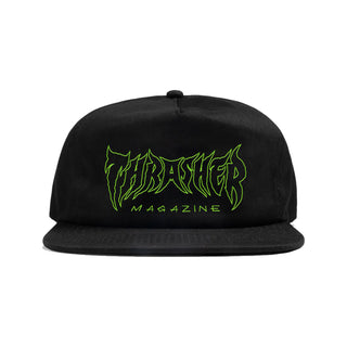 Thrasher Magazine Snapback Hat Metal Slash Black