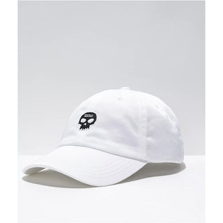 Zero Skateboards Hat Single Skull Dad Strapback White