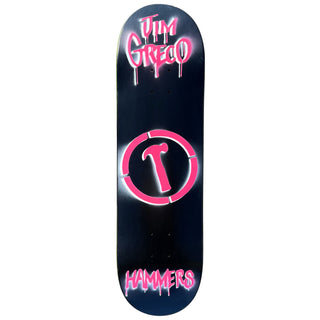 Hammers Skateboard Deck Jim Greco Hammer Logo Black/Berry Pink 8.0" x 31.75"