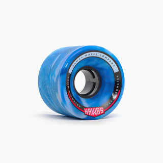 Hawgs Longboard Wheels 60mm Chubby 78A Blue/White Swirl