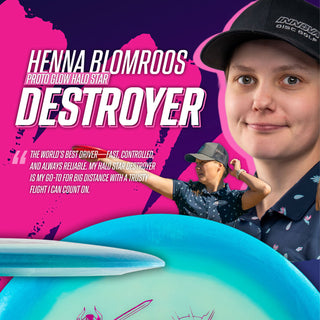 Innova Disc Golf Henna Blomroos Tour Series Proto Glow Halo Star Destroyer 12/5/-1/3 DayGlo/Black 173 grams