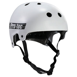 Pro Tec Skateboard Helmet Old School Certified Gloss White Size L
