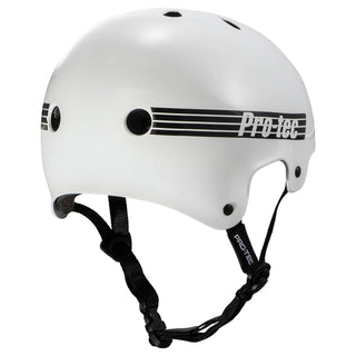 Pro Tec Skateboard Helmet Old School Certified Gloss White Size XS