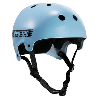 Pro Tec Skateboard Helmet Old School Skate Gloss Baby Blue Size XL